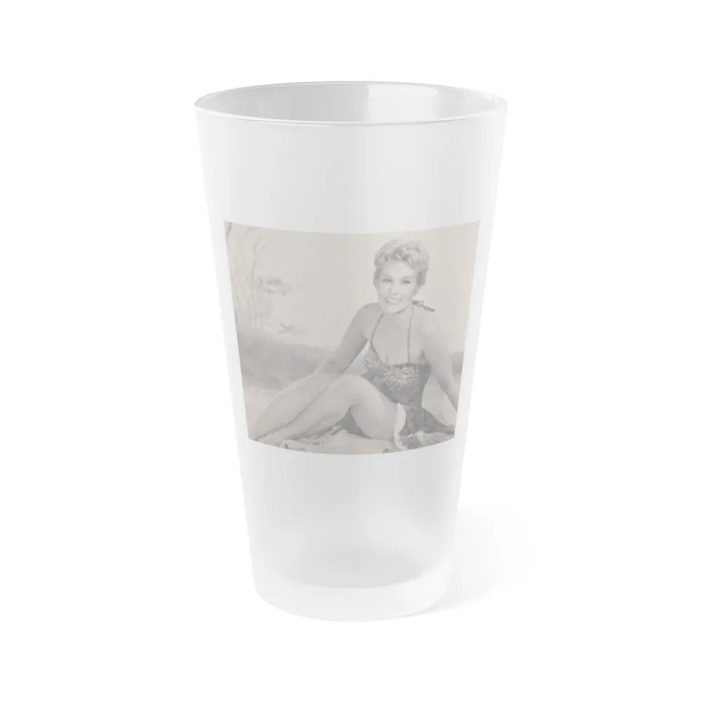 Kim Novak #175 - Scanned Mag. 66 Photos (Vintage Female Icon) Frosted Pint Glass 16oz-16oz-Frosted-Go Mug Yourself