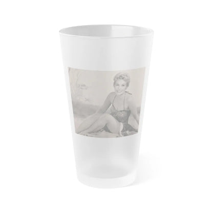 Kim Novak #175 - Scanned Mag. 66 Photos (Vintage Female Icon) Frosted Pint Glass 16oz-16oz-Frosted-Go Mug Yourself