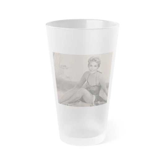 Kim Novak #175 - Scanned Mag. 66 Photos (Vintage Female Icon) Frosted Pint Glass 16oz-16oz-Frosted-Go Mug Yourself