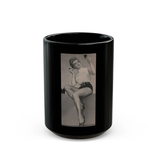 Kim Novak #176 - Scanned Mag. 66 Photos (Vintage Female Icon) Black Coffee Mug 15oz - Go Mug Yourself