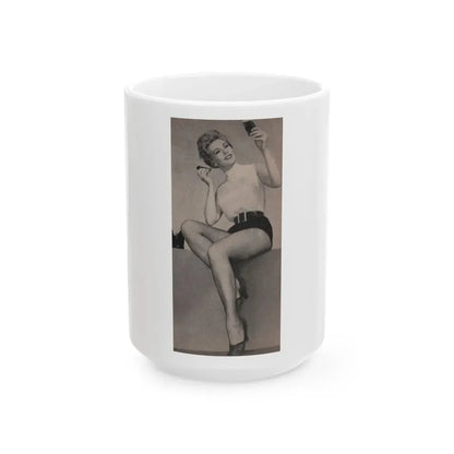 Kim Novak #176 - Scanned Mag. 66 Photos (Vintage Female Icon) White Coffee Mug 15oz - Go Mug Yourself