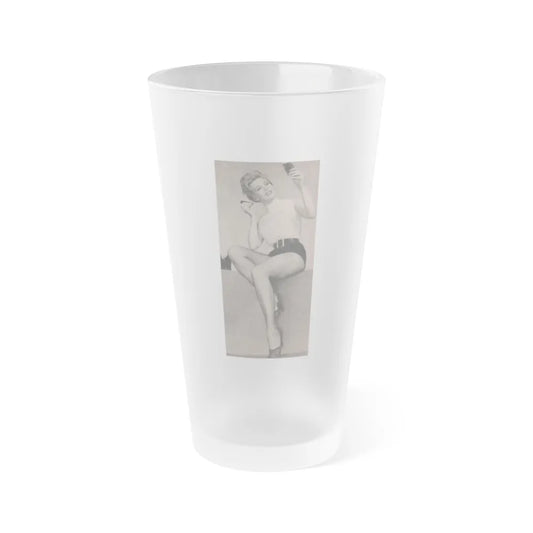 Kim Novak #176 - Scanned Mag. 66 Photos (Vintage Female Icon) Frosted Pint Glass 16oz-16oz-Frosted-Go Mug Yourself