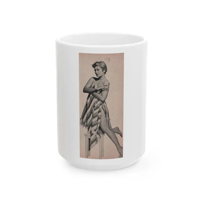 Kim Novak #178 - Scanned Mag. 66 Photos (Vintage Female Icon) White Coffee Mug 15oz - Go Mug Yourself