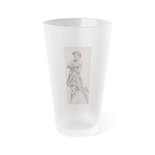 Kim Novak #178 - Scanned Mag. 66 Photos (Vintage Female Icon) Frosted Pint Glass 16oz-16oz-Frosted-Go Mug Yourself