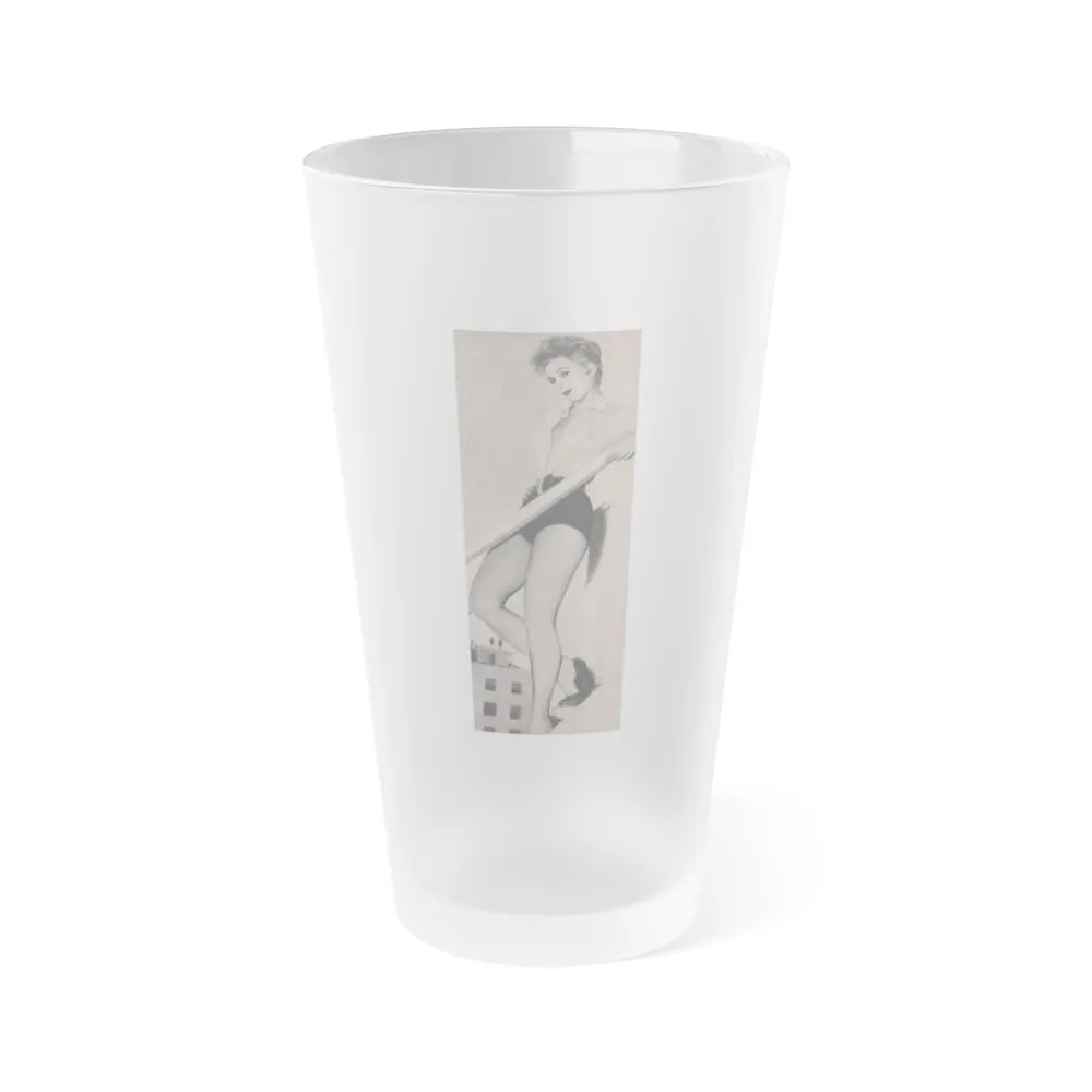 Kim Novak #179 - Scanned Mag. 66 Photos (Vintage Female Icon) Frosted Pint Glass 16oz-16oz-Frosted-Go Mug Yourself