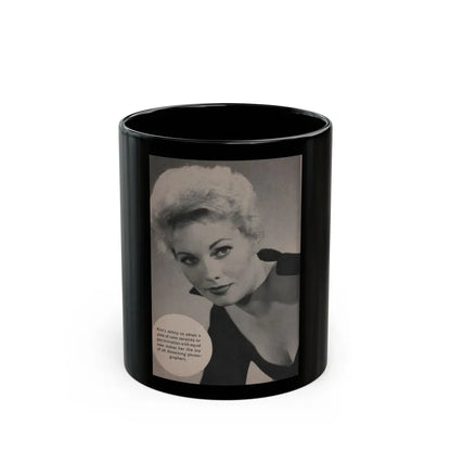 Kim Novak #180 - Scanned Mag. 66 Photos (Vintage Female Icon) Black Coffee Mug 11oz - Go Mug Yourself