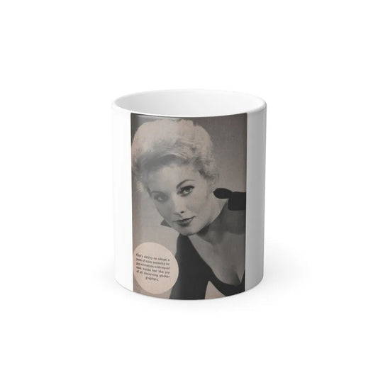 Kim Novak #180 - Scanned Mag. 66 Photos (Cropped Photo) (Vintage Female Icons) Color Changing Mug 11oz-11oz-Go Mug Yourself