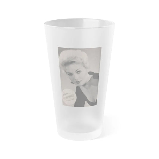Kim Novak #180 - Scanned Mag. 66 Photos (Vintage Female Icon) Frosted Pint Glass 16oz-16oz-Frosted-Go Mug Yourself