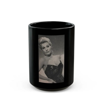 Kim Novak #182 - Scanned Mag. 66 Photos (Vintage Female Icon) Black Coffee Mug 15oz - Go Mug Yourself