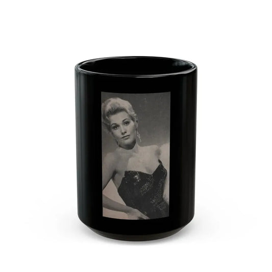 Kim Novak #182 - Scanned Mag. 66 Photos (Vintage Female Icon) Black Coffee Mug 15oz - Go Mug Yourself