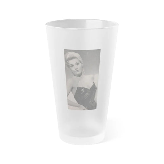 Kim Novak #182 - Scanned Mag. 66 Photos (Vintage Female Icon) Frosted Pint Glass 16oz-16oz-Frosted-Go Mug Yourself