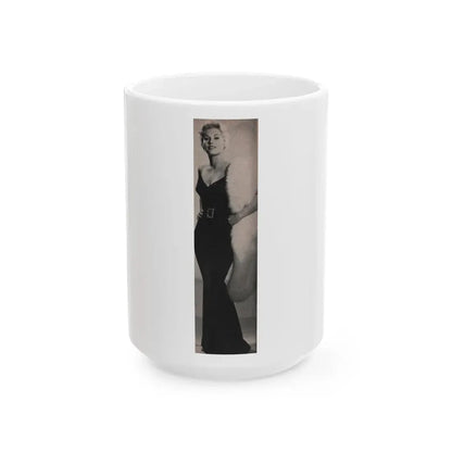 Kim Novak #183 - Scanned Mag. 66 Photos (Vintage Female Icon) White Coffee Mug 15oz - Go Mug Yourself