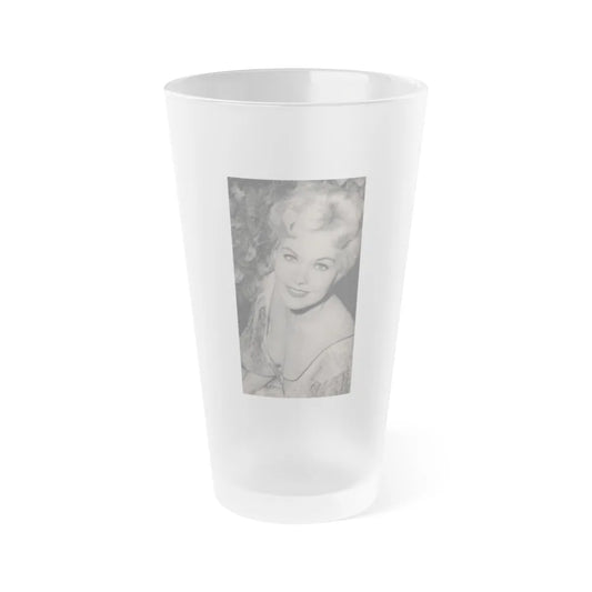 Kim Novak #184 - Scanned Mag. 66 Photos (Vintage Female Icon) Frosted Pint Glass 16oz-16oz-Frosted-Go Mug Yourself