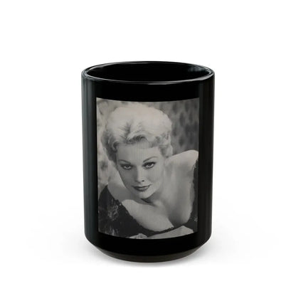 Kim Novak #186 - Scanned Mag. 66 Photos (Vintage Female Icon) Black Coffee Mug 15oz - Go Mug Yourself