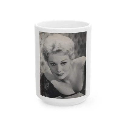 Kim Novak #186 - Scanned Mag. 66 Photos (Vintage Female Icon) White Coffee Mug 15oz - Go Mug Yourself