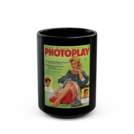 Kim Novak #188 - Mag. Cover (Vintage Female Icon) Black Coffee Mug 15oz - Go Mug Yourself