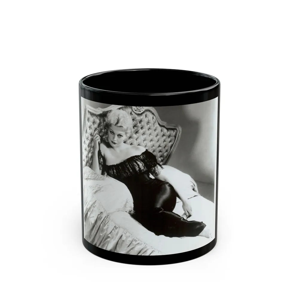 Kim Novak #194 (Vintage Female Icon) Black Coffee Mug-11oz-Go Mug Yourself