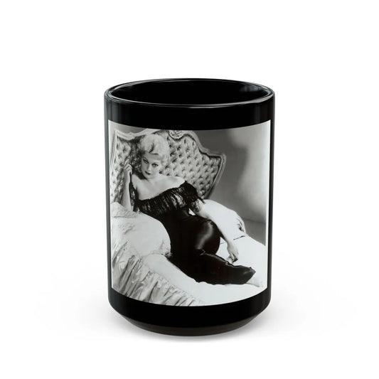 Kim Novak #194 (Vintage Female Icon) Black Coffee Mug-15oz-Go Mug Yourself