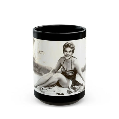 Kim Novak #195 (Vintage Female Icon) Black Coffee Mug-15oz-Go Mug Yourself