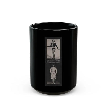 Kim Novak #209 - Playboy Mag. Oct. '59 - 2 B&W Photos (Vintage Female Icon) Black Coffee Mug 15oz - Go Mug Yourself