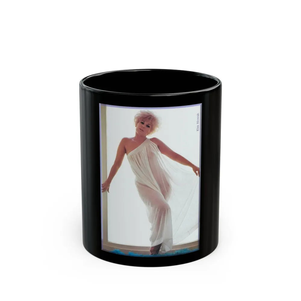 Kim Novak #212 (Vintage Female Icon) Black Coffee Mug-11oz-Go Mug Yourself