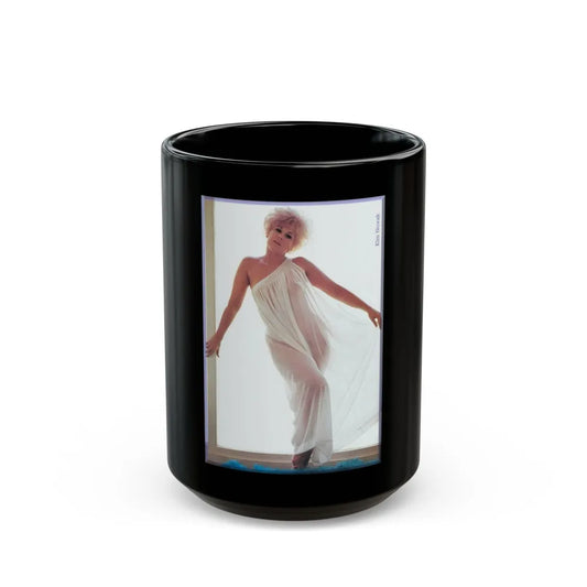 Kim Novak #212 (Vintage Female Icon) Black Coffee Mug-15oz-Go Mug Yourself