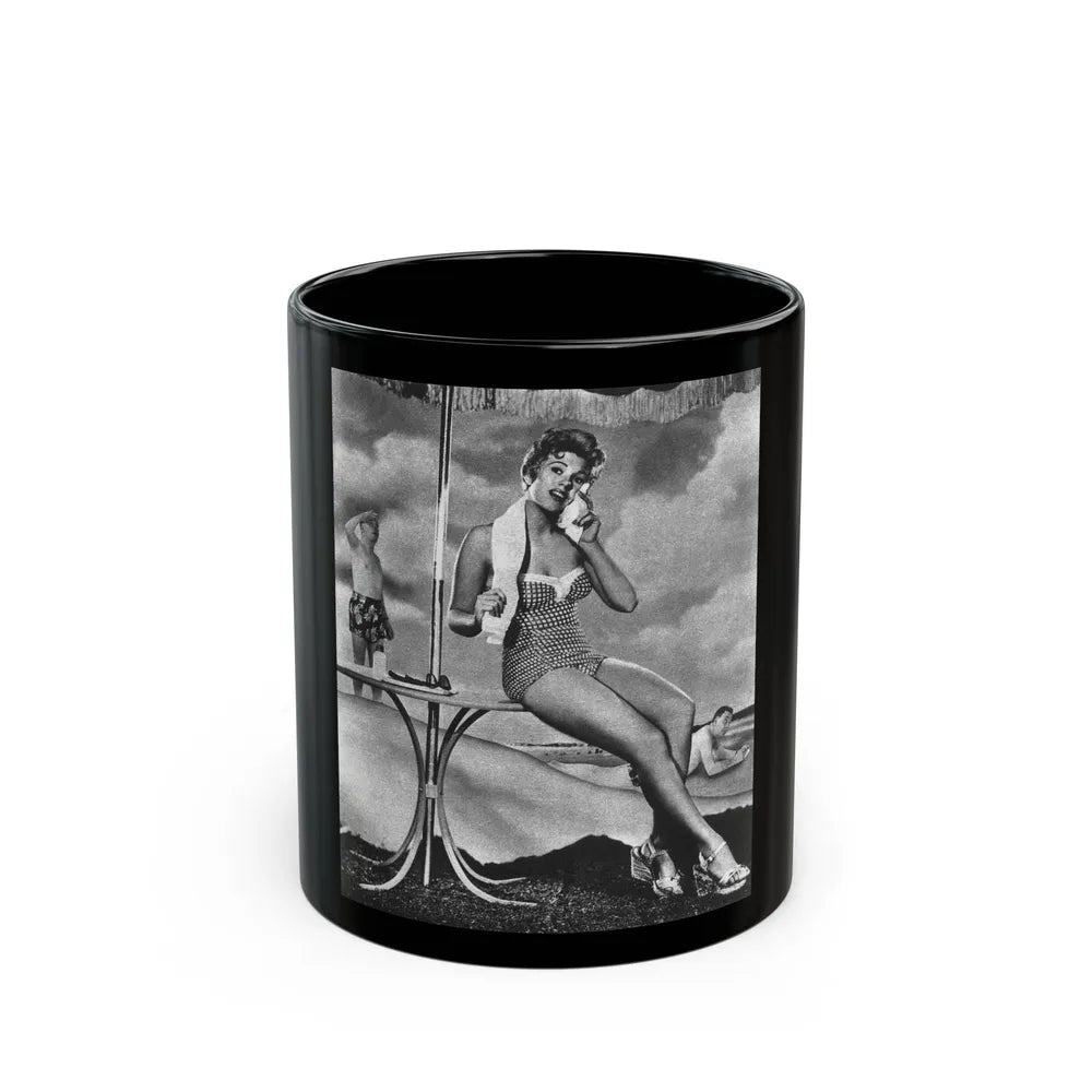 Kim Novak #213 (Vintage Female Icon) Black Coffee Mug-11oz-Go Mug Yourself