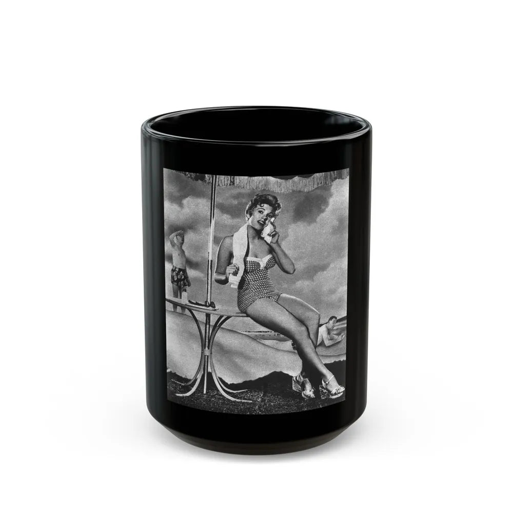 Kim Novak #213 (Vintage Female Icon) Black Coffee Mug-15oz-Go Mug Yourself