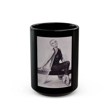 Kim Novak #215 (Vintage Female Icon) Black Coffee Mug-15oz-Go Mug Yourself