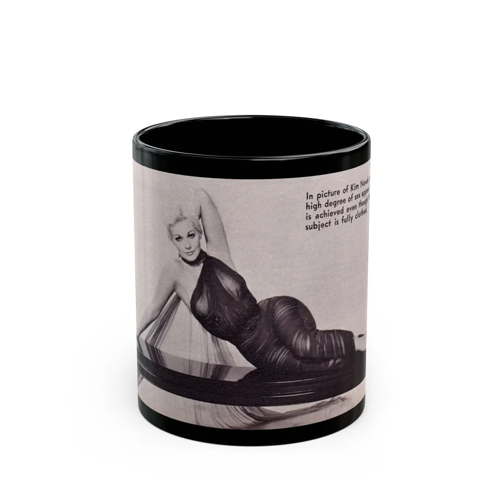 Kim Novak #216 (Vintage Female Icon) Black Coffee Mug-11oz-Go Mug Yourself