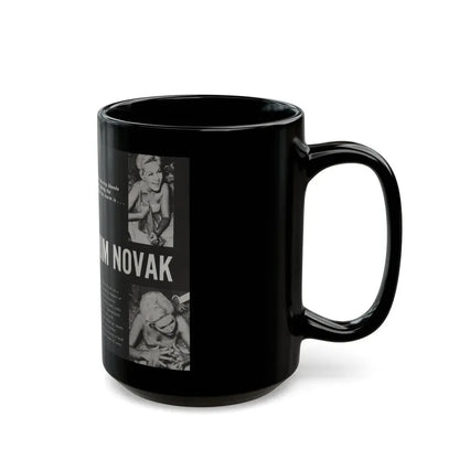 Kim Novak #217 - Pose! Pocket Mag. July '58 - 3 B&W Photos & Short Article (Vintage Female Icon) Black Coffee Mug - Go Mug Yourself