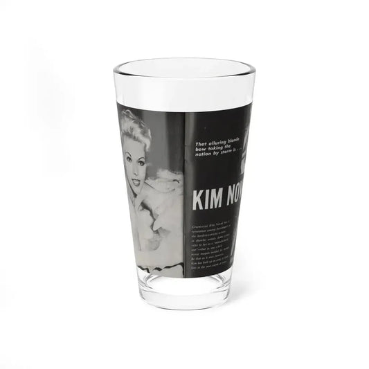 Kim Novak #217 - Pose! Pocket Mag. July '58 - 3 B&W Photos & Short Article (Vintage Female Icon) Pint Glass 16oz 16oz - Go Mug Yourself