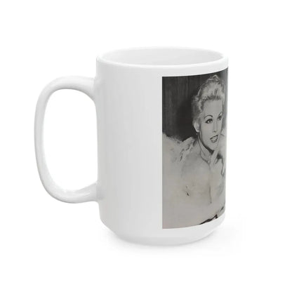 Kim Novak #217 - Pose! Pocket Mag. July '58 - 3 B&W Photos & Short Article (Vintage Female Icon) White Coffee Mug - Go Mug Yourself