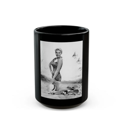 Kim Novak #224 (Vintage Female Icon) Black Coffee Mug-15oz-Go Mug Yourself