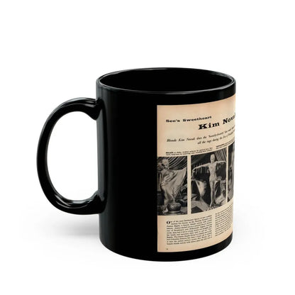 Kim Novak #242 - Pages 12 & 13 Pages 1 & 2 of 2 with, 5 B&W Pics of Kim from Jeanne Eagles '57 Film from SEE For Men Mag. Nov. '57 (Vintage Female Icon) Black Coffee Mug - Go Mug Yourself