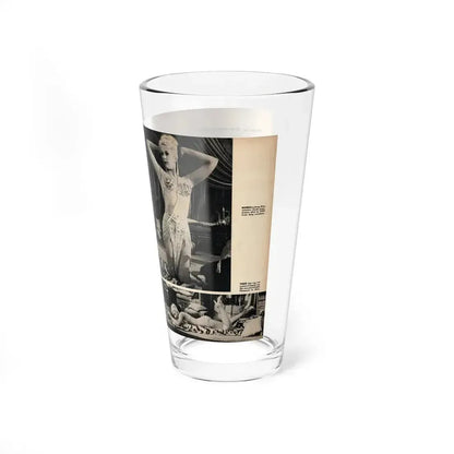 Kim Novak #242 - Pages 12 & 13 Pages 1 & 2 of 2 with, 5 B&W Pics of Kim from Jeanne Eagles '57 Film from SEE For Men Mag. Nov. '57 (Vintage Female Icon) Pint Glass 16oz - Go Mug Yourself