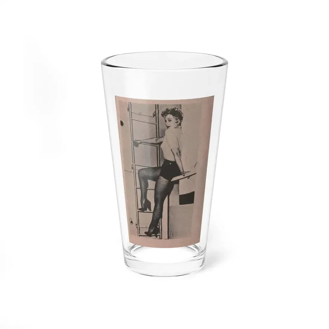 Kim Novak #250 - Bold Mag. Jan. '56 - 1 B&W Photo (Vintage Female Icon) Pint Glass 16oz 16oz - Go Mug Yourself