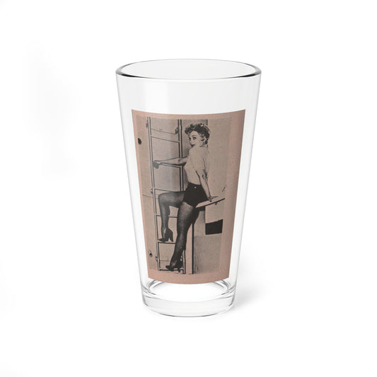 Kim Novak #250 - Bold Mag. Jan. '56 - 1 B&W Photo (Vintage Female Icon) Pint Glass 16oz-16oz-Go Mug Yourself