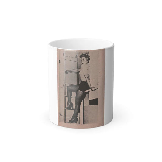 Kim Novak #250 - Bold Mag. Jan. '56 - 1 B&W Photo (Vintage Female Icons) Color Changing Mug 11oz-11oz-Go Mug Yourself