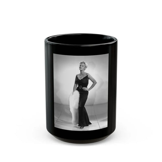 Kim Novak #269 (Vintage Female Icon) Black Coffee Mug-15oz-Go Mug Yourself