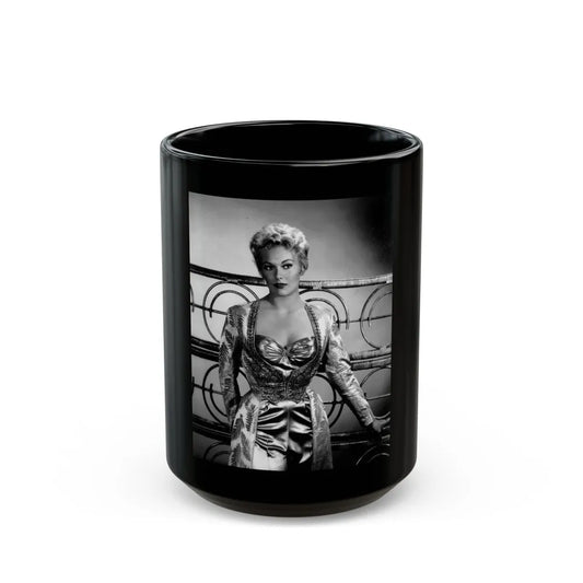 Kim Novak #274 (Vintage Female Icon) Black Coffee Mug-15oz-Go Mug Yourself