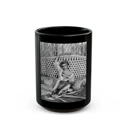 Kim Novak #276 (Vintage Female Icon) Black Coffee Mug-15oz-Go Mug Yourself