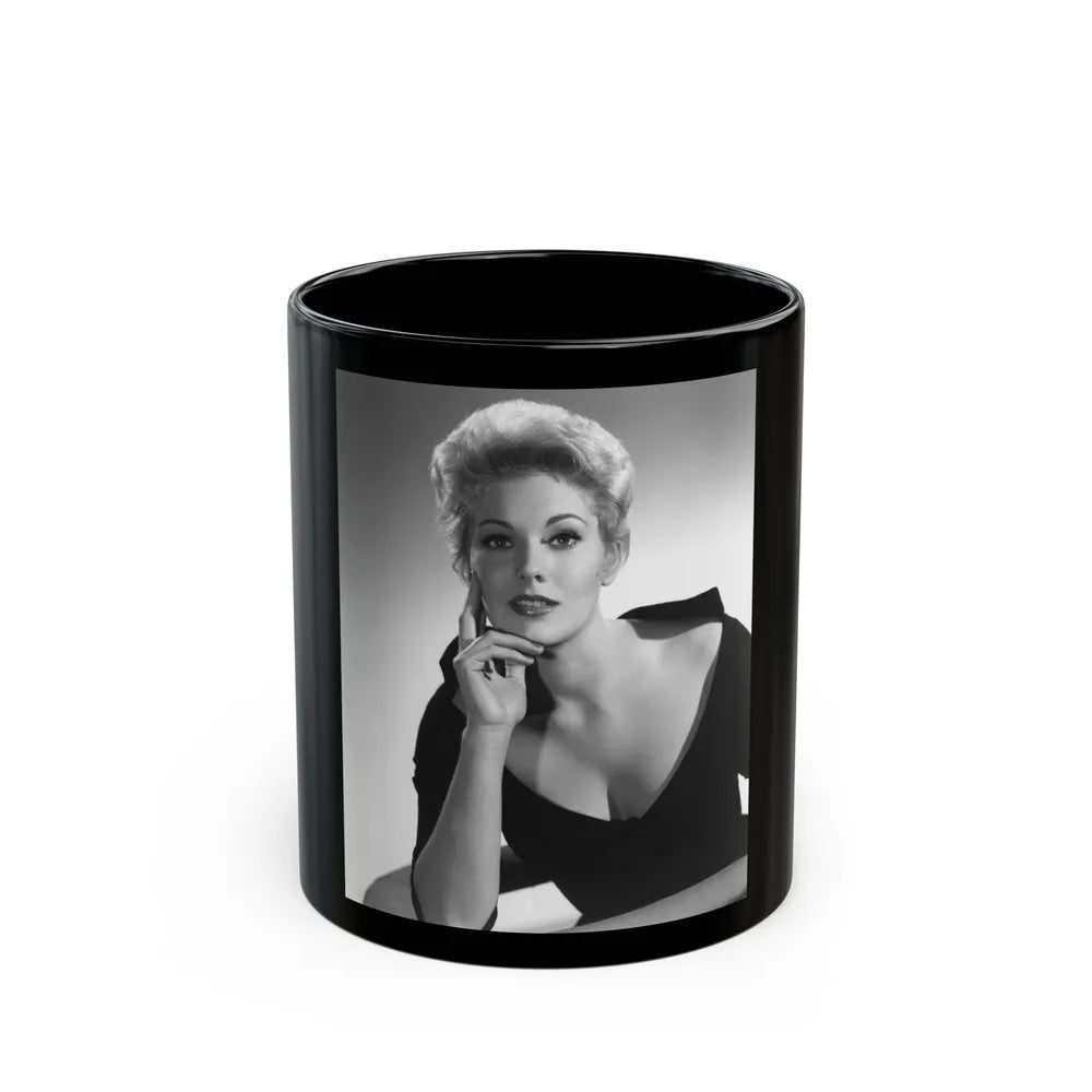 Kim Novak #283 (Vintage Female Icon) Black Coffee Mug-11oz-Go Mug Yourself