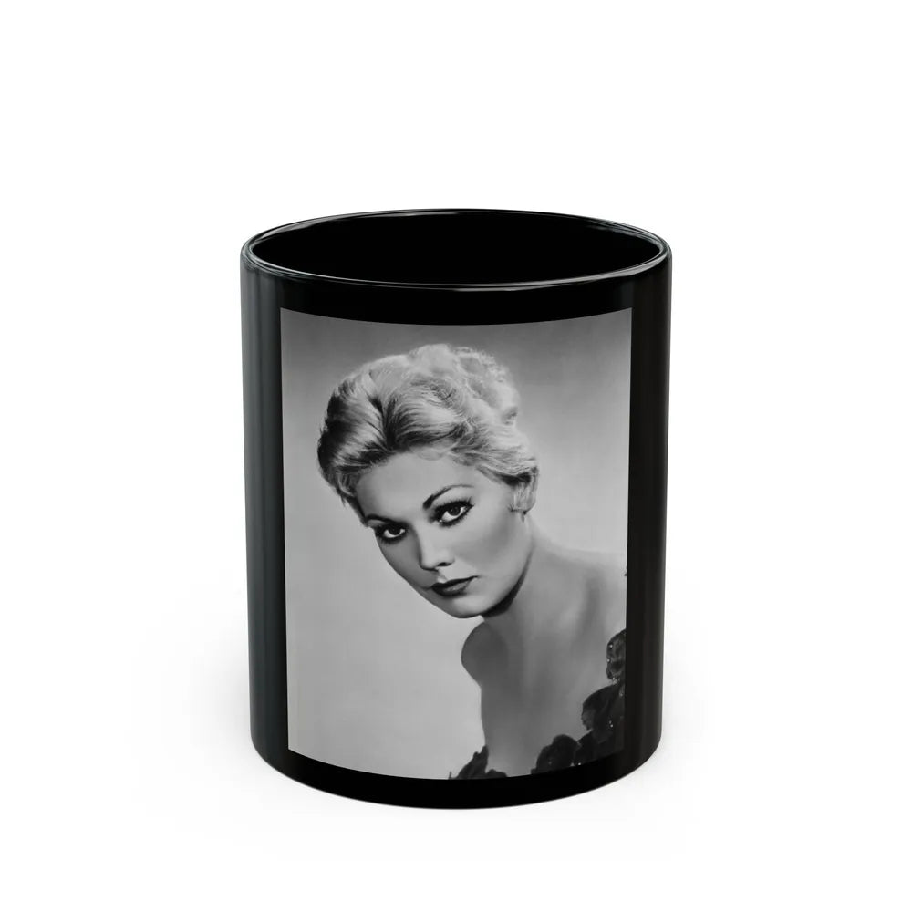 Kim Novak #284 (Vintage Female Icon) Black Coffee Mug-11oz-Go Mug Yourself