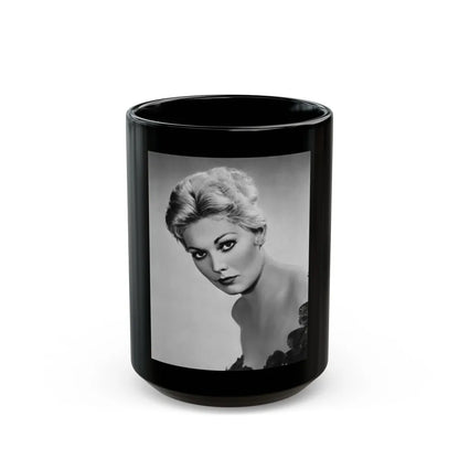 Kim Novak #284 (Vintage Female Icon) Black Coffee Mug-15oz-Go Mug Yourself