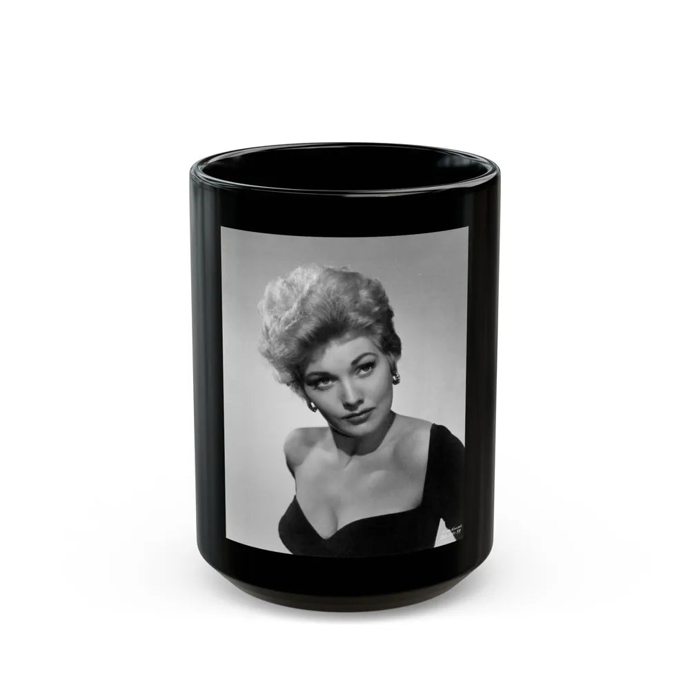 Kim Novak #285 (Vintage Female Icon) Black Coffee Mug-15oz-Go Mug Yourself