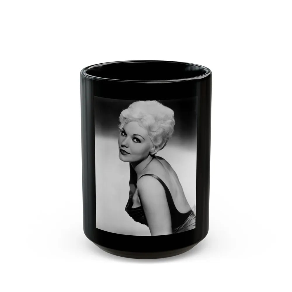 Kim Novak #286 (Vintage Female Icon) Black Coffee Mug-15oz-Go Mug Yourself