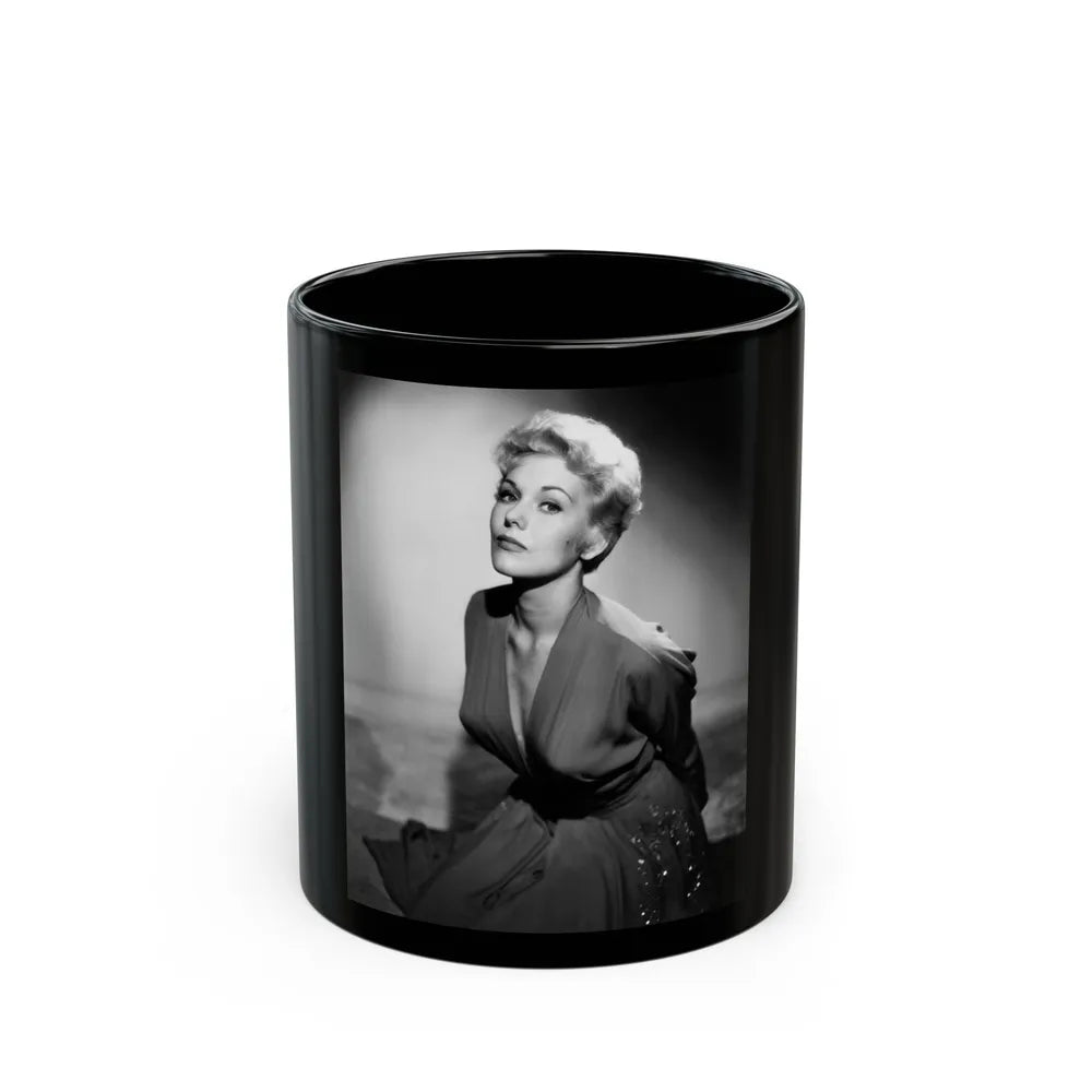 Kim Novak #287 (Vintage Female Icon) Black Coffee Mug-11oz-Go Mug Yourself