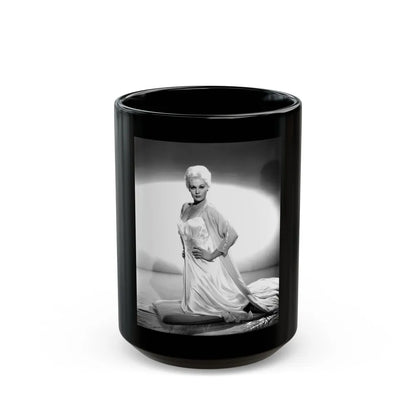 Kim Novak #300 (Vintage Female Icon) Black Coffee Mug-15oz-Go Mug Yourself