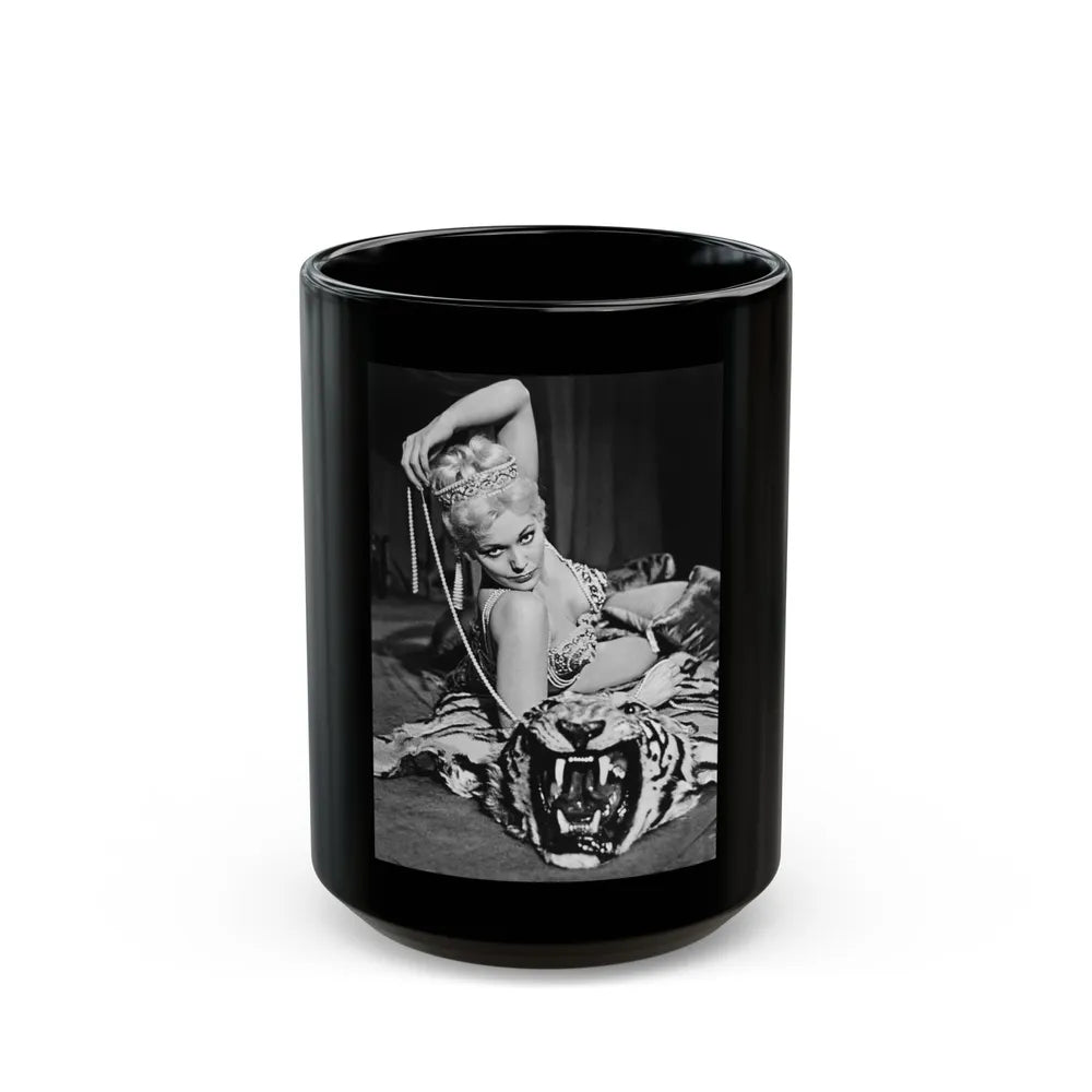 Kim Novak #302 (Vintage Female Icon) Black Coffee Mug-15oz-Go Mug Yourself